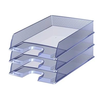 Image of Esselte A4 Europost Letter Tray, Solea Blue, Pack of 10, Range, 623599