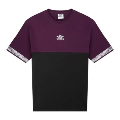 Image of Umbro Mens SS Cl Crew T Shirt Purple/Black S