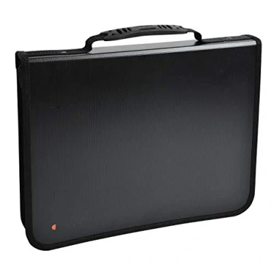 Image of Exacompta Ref 55634E Exactive PP Conference Folder 270 x 360 50mm in Size, Suitable for A4 Documents, 2mm Recycled Polypropylene, Zip Closure Black