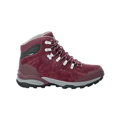 Image of Jack Wolfskin Women&#039;s Refugio Texapore Mid W Hiking Shoe, Dark Maroon, 8 UK