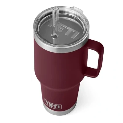 Image of YETI Rambler Straw Mug, Stainless Steel Vacuum Insulated Mug with Stronghold Lid, Wild Vine, 35 oz (1035 ml)