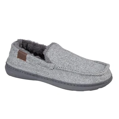 Image of Jo &amp; Joe Men’s Lightweight Fleecy Lined Comfort Moccasin Slip on Slipper with Sturdy Sole sizes 7 12 (Yeovil Grey, UK Footwear Size System, Adult, Men, Numeric, Medium, 7)