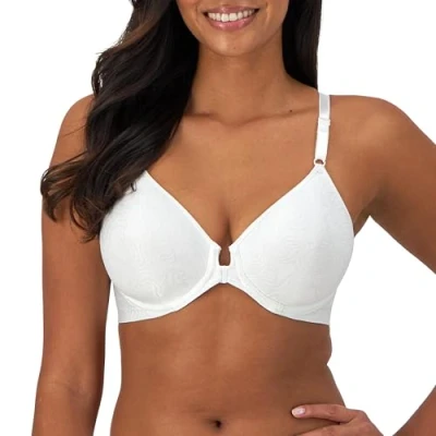 Image of Bali Women&#039;s Underwire Shaping, Comfort Revolution T Shirt, Front Close Bra, Opaque, White, 36B