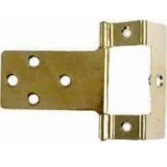 Image of 16mm (5/8&quot;) Electro Brassed Single Cranked Flush Hinge (1 pair)