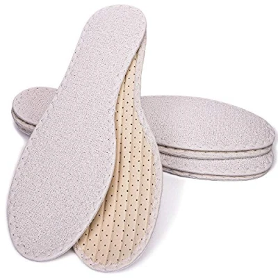 Image of SULPO Insoles For Barefoot Shoes 3 Pairs Cotton &amp; Latex Shoe Fresh with Activated Carbon to Prevent Odour Men Women Sizes 36 48 (38)