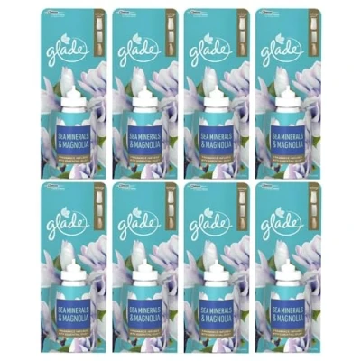 Image of 8 x Glade Sense and Spray Refill 18ml Sea Minerals &amp; Magnolia