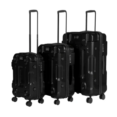 Image of Dellonda 3 Piece Lightweight ABS Luggage Set 20&quot;, 24&quot;, 28&quot; Black