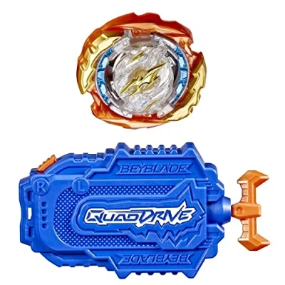 Image of Beyblade Burst QuadDrive Cyclone Roktavor R7 Launcher Fury Set Battling Top Toy