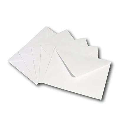 Image of EPOSGEAR A6 / C6 162mm x 114mm 100gsm White Diamond Flap Gummed Greeting Card Invitation Envelopes (100)