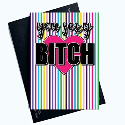 Image of Funny Cards You Sexy Bitch Valentines Christmas Birthday Card Girlfriend PC1026