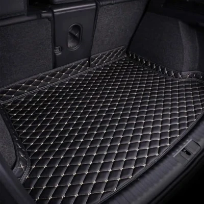 Image of SNMFHHZK Car Boot Cover Mats for Porsche Boxster (981),Leather Liner Trunk Protector Pad Waterproof Scratch Washable Non Slip Interior Accessories,A BlackWhite