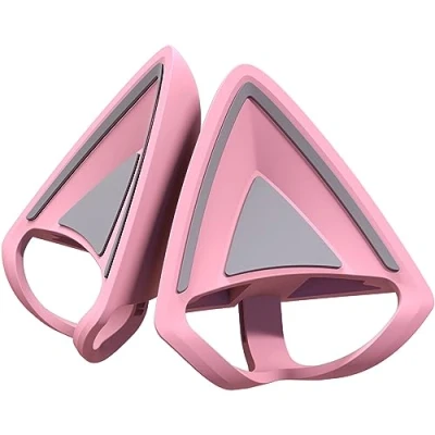 Image of Razer Kitty Ears V2 Universal Fit Clip on for Headsets (Clip Ears, Versatile, Adjustable Straps, 26g Lightweight Premium Silicone) Quartz
