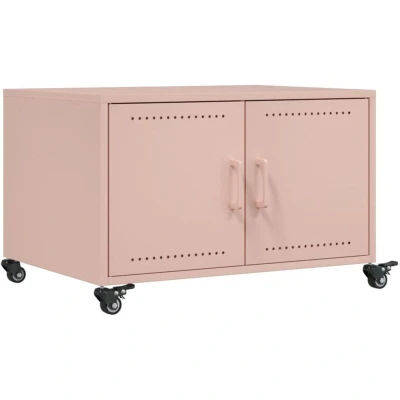 Image of vidaXL Coffee Table Pink 68x50x43.5 cm Steel