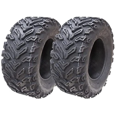 Image of 25x10.00 12 Quad ATV Tyres 6ply Wanda P3103 E Marked Road Legal Tires (Set of 2)