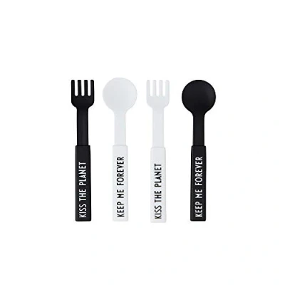 Image of Design Letters Insulated Food Flask with Spoon/Fork Thermo Lunch Box BPA Free Leak Proof for Hot Double Wall Insulation Soup Kids or Adults