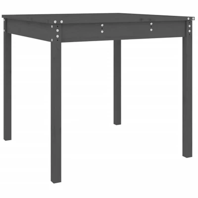 Image of vidaXL Garden Table Grey 82.5x82.5x76 cm Solid Wood Pine