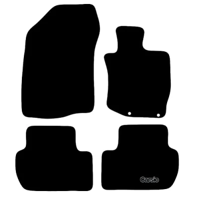 Image of Carsio Carpet Car Mats For Mitsubishi Outlander 2013+ Automatic Tailored Fit Floor Mat Set Complete Accessory Black Custom Fitted All Weather, Anti Slip Backing &amp; Trim