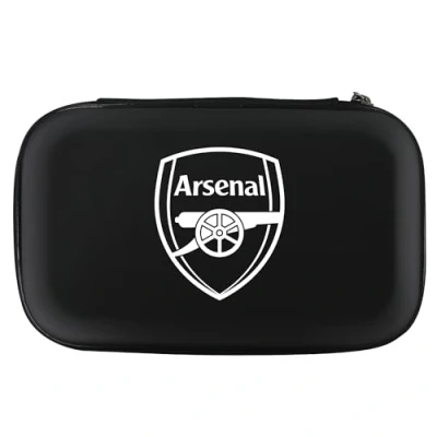Image of Officially Licensed Arsenal Football Club Darts Case, Dart Case Storage Wallet, Available in Multiple Designs. (The Gunners Crest Mono)