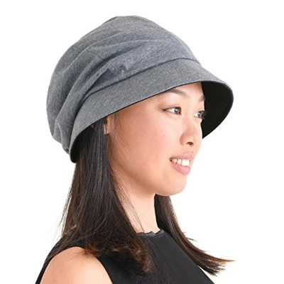 Image of CHARM Casualbox Womens Sun Hat Organic Cotton Japanese Design Soft UV Protection Dark Grey(Size: One Size)
