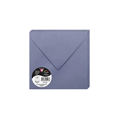 Image of Clairefontaine Ref 5193C Pollen Envelopes (Pack of 20) 165 x 165mm Sized, 120gsm Paper, Gummed Seal, Inkjet &amp; Laser Printer Compatible, Acid Free Forget me Not Blue