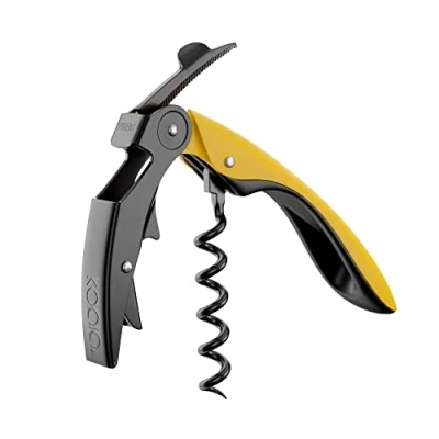 Image of Koala Spain High Tech Two Stroke Corkscrew, Patented Automatic Tab, Yellow