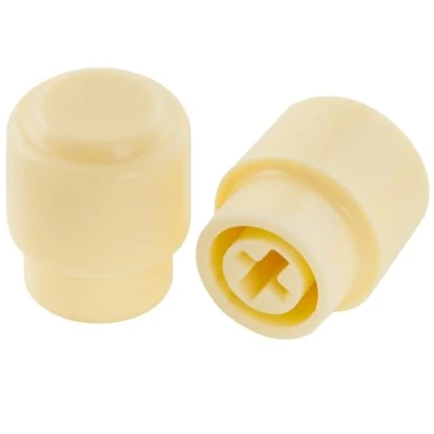 Image of Musiclily Ultra Universal Vintage Style Guitar 3 Way Barrel Switch Tips Pickup Selector Lever Knobs for Fender Squier Tele Electric Guitar, Cream (Set of 2)