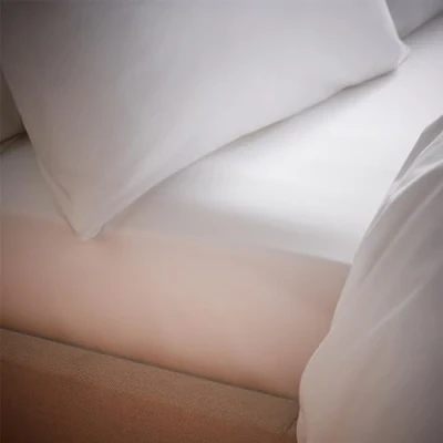 Image of Bianca 200 Thread Count Temperature Controlling TENCEL™ Lyocell Single Fitted Sheet White