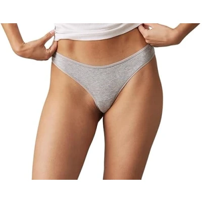 Image of Calvin Klein Underwear Ideal Thong 3 PACK Thong, Women&#039;s, Size: Medium, Black/juneberry/grey heather
