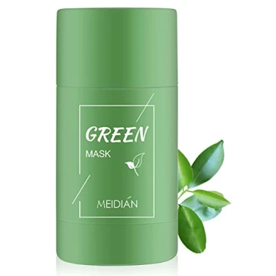 Image of Green Tea Clay Stick Mask, Deep Cleansing Smearing Solid Mask Blackhead Remover Improves Skin for All Types Men Women