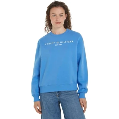 Image of Tommy Hilfiger Women Sweatshirt without Hood, Blue (Blue Spell), XS