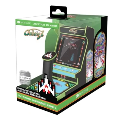 Image of My Arcade Galaga + Galaxian Joystick Player Mini Retro Bollard