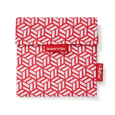 Image of Roll&#039;eat ® Reusable Snack Bag Kids Snacks Container Eco Friendly Food for Storage Red Holder Snack&#039;n&#039;Go Tiles