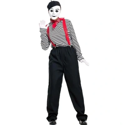Image of Lpitoy Mime Costume for Men, Adult Costume, Halloween Fancy Dress, Artist