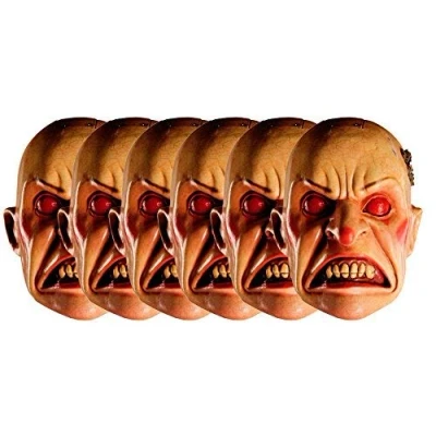 Image of STAR CUTOUTS SMP106 BBC Smiler Mask 6 Pack, One Size