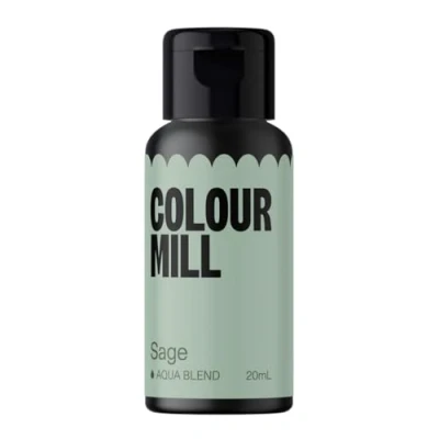 Image of Colour Mill Aqua Blend Food Colouring Liquid Sage Edible Paint for Royal Icing, Macarons, Meringue, Fondant, Jellies, Beverages and More 20 ml