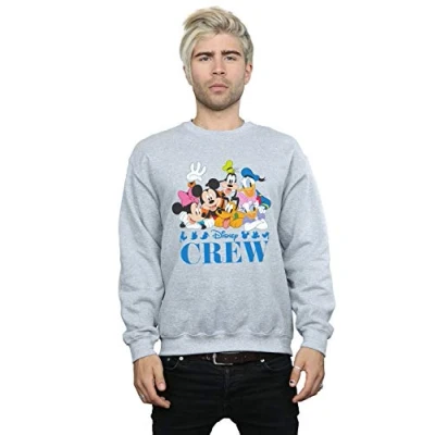 Image of Disney Men&#039;s Mickey Mouse Friends Sweatshirt Sport Grey XXX Large