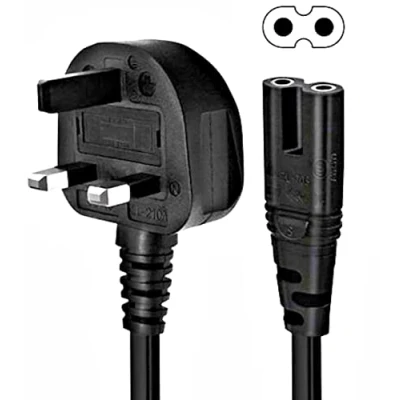Image of Pro Elec PEL00421 UK Plug to IEC C7 Figure 8 Power Lead, 1 m, Black