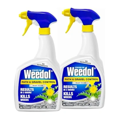 Image of Path &amp; Gravel Weed Killer Sprayer Pack of 2 x 1L Control Ready to Use Spray for Paths, Driveways Permeable Patios. Strong with Topline Card. Visible Results in 3h