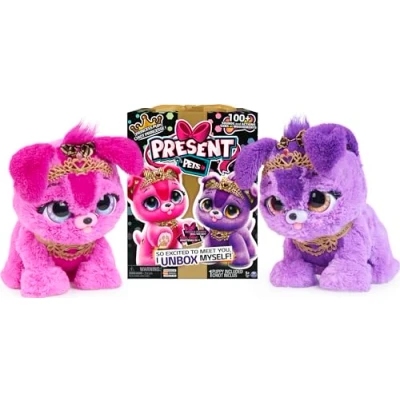 Image of Present Pets, Princess Puppy Interactive Plush Toy with Over 100 Sounds and Actions (Style May Vary), Kids’ Toys for Girls Aged 5 above