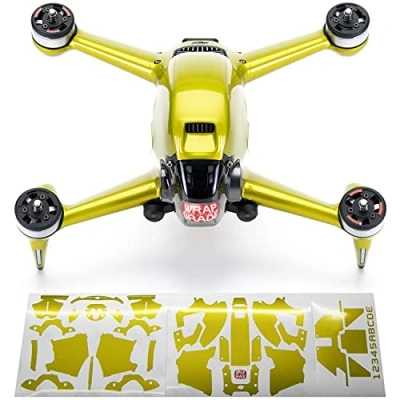 Image of WRAPGRADE Skin Compatible with DJI FPV Full wrap (LIMONCINO YELLOW)