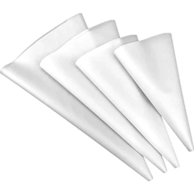 Image of Chikanb 4 PCS Piping Bags Reusable, Thickened EVA Pastry Icing Reusable Cream Bag Kit for Cake Decorating Baking Cookies Chocolate Cupcake, DIY Tool, White (10&quot;,12&quot;,14&quot;,18&quot;)