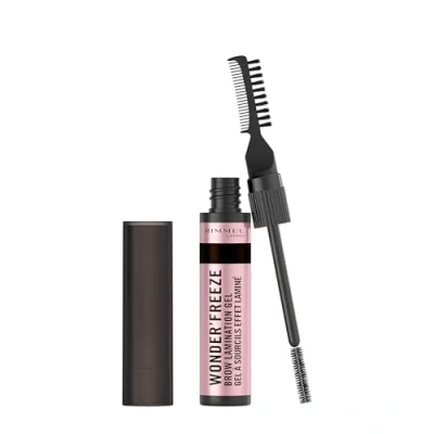 Image of Rimmel Wonder&#039;Freeze Brow Lamination Gel 003 Medium Brown, Sculpt Shape Set Brows One, All Day Hold, Flake Free, Naturally Fluffy Looking Brows, Dual Comb and Brush, Smudge Proof, Cruelty Vegan