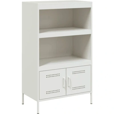 Image of vidaXL Highboard White 68x39x113 cm Steel
