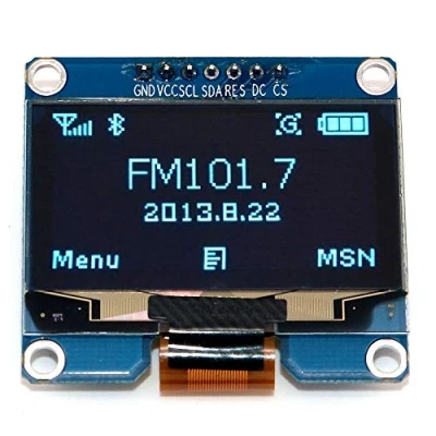 Image of DollaTek 1.54 Inch OLED Display Module 128x64 SPI IIC Interface Screen Board 3.3 5V UART Blue font