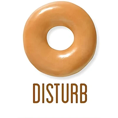 Image of Aoevc Donut Disturb Shop Supermarket Cafe Restaurant Tin Sign Metal Decoration Poster Library Living Room Kitchen Home Art Wall Plaque Gift 6x8 Inch