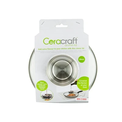 Image of JML Aroma Pan Lid for Stone/Ceracraft Pans Slowly Releases Liquids 20cm