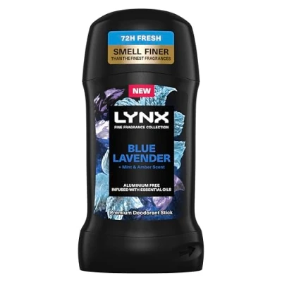 Image of Lynx Fine Fragrance Collection Blue Lavender Anti Perspirant Stick Men&#039;s Deodorant 50 ml