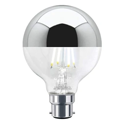 Image of Long Life Lamp Company 4w LED Crown Silver Light Bulb Mirror Top B22 Cool White