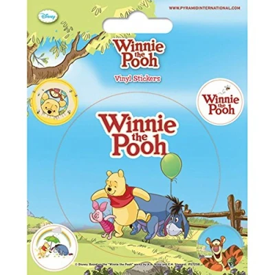Image of Pyramid International Winnie The Pooh (Balloon) Vinyl Stickers, Paper, Multi Colour, 10 x 12.5 1.3 cm