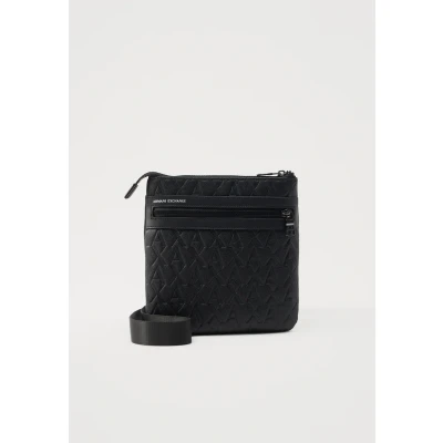 Image of Armani Exchange LIAM FLAT Unisex Cross body bag, Size: One Size, Black
